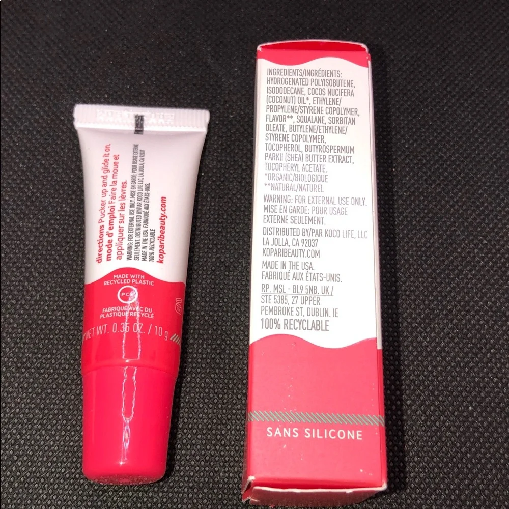 Kopari lip glossy in clear NEW
